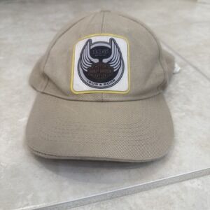 Harley Davidson Cap Hat Beige Khaki Adjustable 105 Years Logo 1903-2008‎